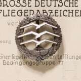 Nachlass eines Segelfliegers – Großes Deutsches Segelfliegerabzeichen mit Urkunde - Foto 2