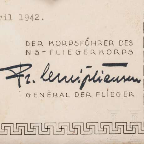 Nachlass eines Segelfliegers – Großes Deutsches Segelfliegerabzeichen mit Urkunde - фото 3