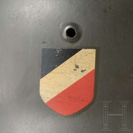 Stahlhelm M 35 des Heeres mit beiden Abzeichen - фото 4