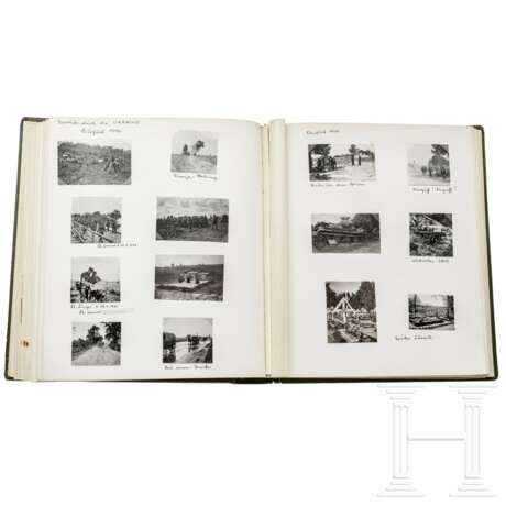 Hauptmann Fritz Gutwillinger – Fotoalbum mit ca. 480 Fotos aus seiner Dienstzeit in der Wehrmacht von 1939-42 in Frankreich, Polen und Russland - Foto 9