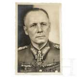 GFM Erwin Rommel – signierte und datierte Hoffmann-Portraitpostkarte "General Rommel" vom 14.10.1941 aus dem Nachlass seiner Tochter Gertrud Pan - фото 1