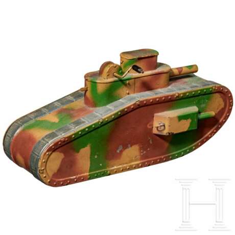 Hausser-Tank 0/730 mimikry mit zwei Elastolin-Panzersoldaten - photo 2