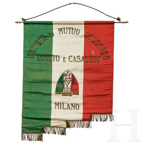 Faschistische Fahne der "Societa di mutuo soccorso Loreto e Casalesi Milano" - фото 3