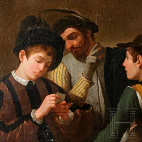 Ein Paar altmeisterliche Gemälde - Die Falschspieler, Italien, 17. Jahrhundert - Foto 2