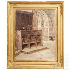 Frans Wilhelm Odelmark – "Innenansicht der Basilika St. Francesco in Assisi"