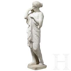 Marmorskulptur der Diana im antiken Stil, Frankreich, 19. Jahrhundert