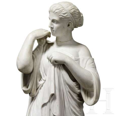 Marmorskulptur der Diana im antiken Stil, Frankreich, 19. Jahrhundert - Foto 2