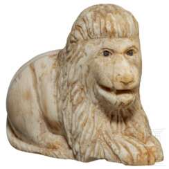 Löwen-Figurine aus Elfenbein, Italien, 14./15. Jahrhundert