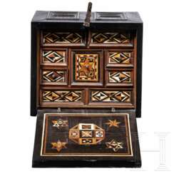 Ebenholzfurniertes Kabinettkästchen mit geometrischem Dekor, Nürnberg, um 1600