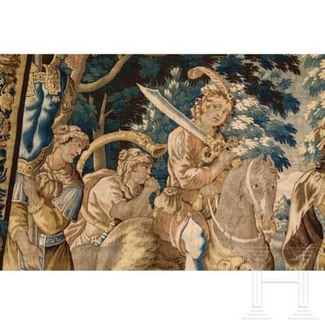 Bedeutende Barock-Tapisserie "Davids Triumph", flämisch, Mitte 17. Jahrhundert - photo 4