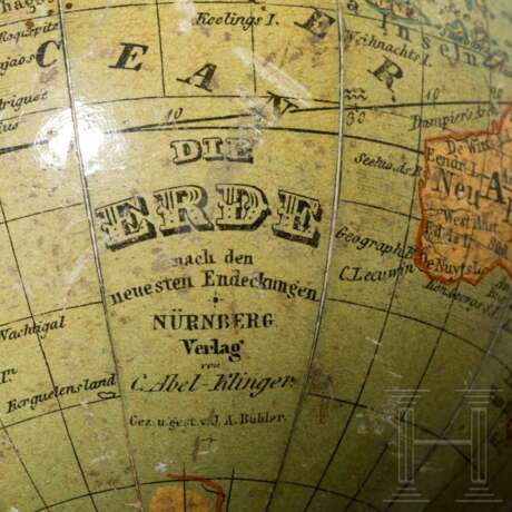 Seltener kleiner Globus, Nürnberg, um 1860 - Foto 3