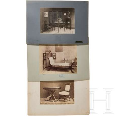 Kunstgewerbliche Werkstätte Otto Fritzsche - drei Fotomappen mit Möbeln und Inneneinrichtung, München, um 1900-30 - Foto 3
