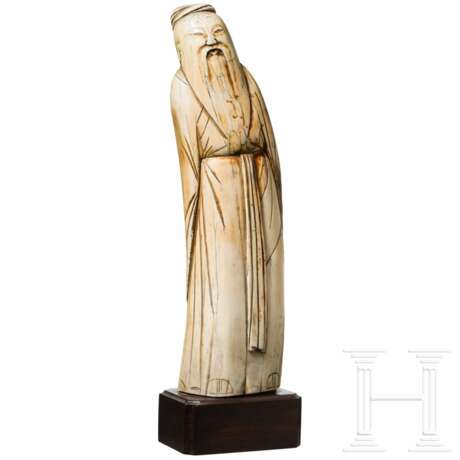 Elfenbeinfigur eines Weisen, Ming-Dynastie - photo 1