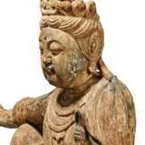 Statue der Guanyin, Balsa-Holz, China, 18. - 19. Jahrhundert - photo 8