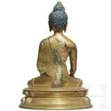 Buddha Shakyamuni aus vergoldeter Bronze, Tibet, 18./19. Jahrhundert - фото 4