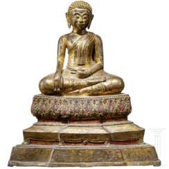 Bronzefigur des Buddhaschülers Ananda, Thailand, um 1850