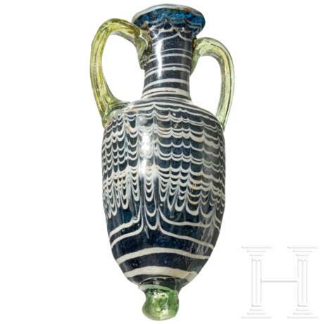 Polychromer Glas-Amphoriskos, hellenistisch, östlicher Mittelmeerraum, 2. - Mitte 1. Jahrhundert vor Christus - фото 4