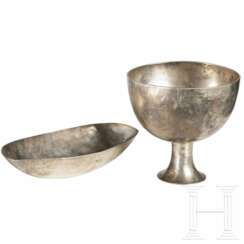 Kelch und Schale, Silber, achämenidisch, 5. - 4. Jahrhundert vor Christus