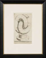 Perspective Study with Three C-Shaped Bodies Pushed into Each Other