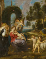 The Rest during the Flight into Egypt with Saints