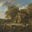 Cottage in a Wooded Landscape with Figural Staffage - Auktionsarchiv