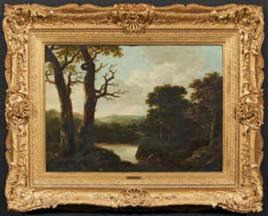 Forest Landscape with Hunters on the Duck Hunt