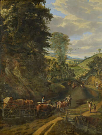 Jan Siberechts. Wide Landscape with a Cart Loaded with Stones - Foto 1