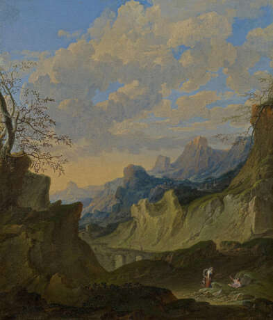 Franz de Paula Ferg. Southern Mountain Landscape with Figures - фото 1