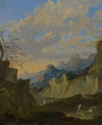 Franz de Paula Ferg. Southern Mountain Landscape with Figures