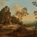 Johann Christian Vollerdt. Wide Landscape with Shepherds by a Ruin - фото 1