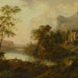 River Landscape with Travelers by a Ruin - Архив аукционов