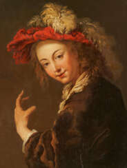 Young Woman with Red Hat