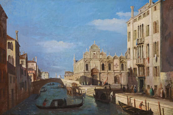 Antonio Canal. View of the Rio dei Mendicanti and Scuola Grande di San Marco in Venice - Foto 1