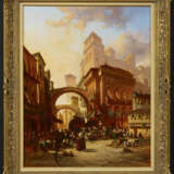 David Roberts. Arrival of a Stagecoach at a Spanish Market. Seville (?) - Foto 2