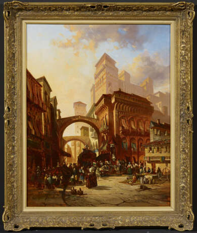 David Roberts. Arrival of a Stagecoach at a Spanish Market. Seville (?) - фото 2