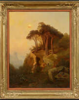 Italian Mountain Landscape in Twilight