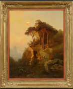 Carl Wilhelm Götzloff. Italian Mountain Landscape in Twilight