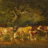 Friedrich Voltz. Herd of Cows by the Water - фото 1