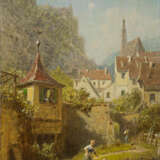 Carl Spitzweg. Washing Place in front of the Town - фото 1