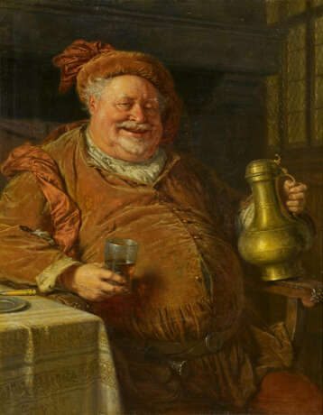 Eduard von Grützner. Falstaff with Pewter Jug and Wine Glass - фото 1