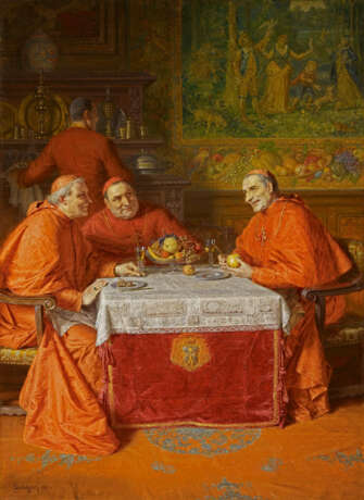 Eduard von Grützner. Trio in Red - фото 1