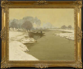 River Landscape in Winter