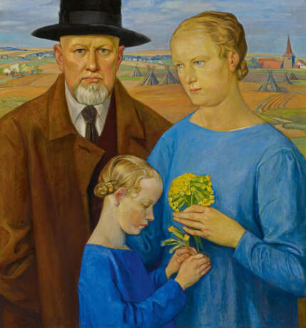 Rudolf Schiestl. Self Portrait of the Artist with his Family - фото 1