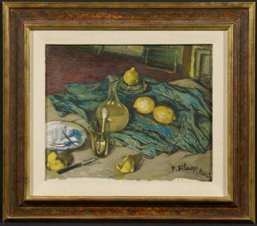 Pierre Nilouss. Citrons, carafe et tissu bleu - фото 2