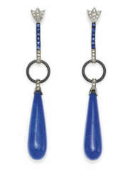 Lapislazuli-Ear-Pendants