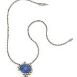 Sapphire-Diamond-Pendant Necklace - Foto 1