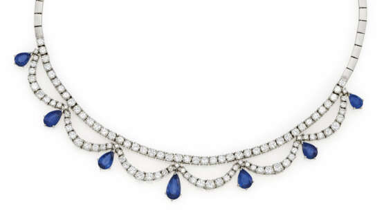 Sapphire-Diamond-Necklace - Foto 1
