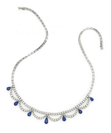 Sapphire-Diamond-Necklace - photo 2