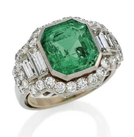 Emerald-Diamond-Ring - Foto 1