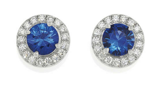 Tiffany & Co.. Sapphire-Diamond-Ear Studs - фото 1